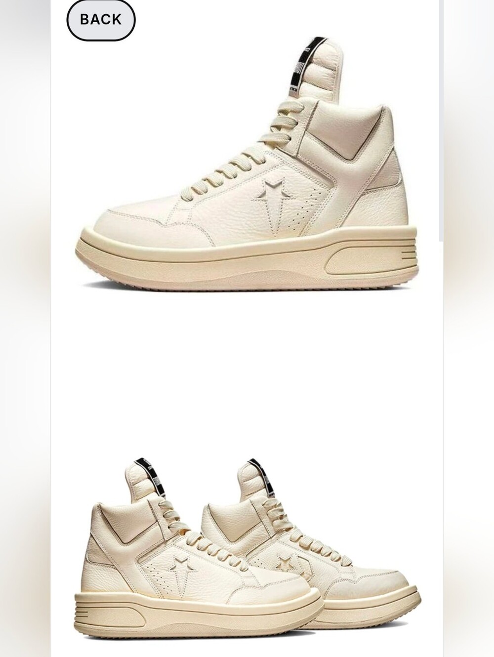 Converse x Rick Owens TURBOWPN Mid 'Egret'Men's
Size: 11